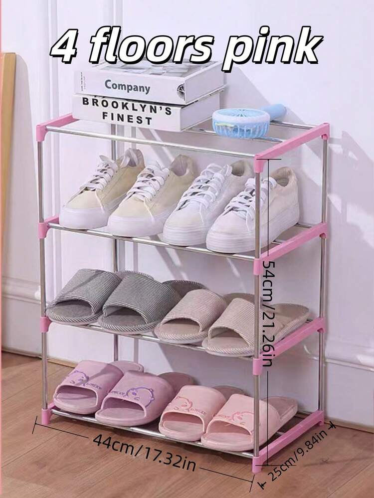 1pc 3/4//5-Tier Stackable Small Shoe Rack, Entryway, Hallway And Closet Space Saving Shoe Shelf Storage And Organization - Multicolor - View 17