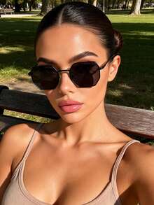 1pc Black Frame Gray Film