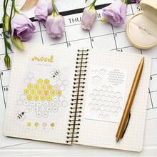 15张可重复使用的计划模板，4英寸x7英寸子弹笔记笔记本日记剪贴簿绘图模板 - 15件 - 查看 3