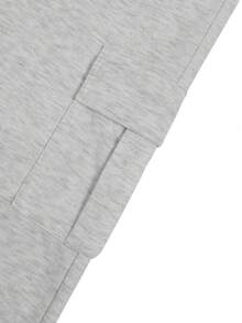 Men's Autumn/Winter Solid Color Loose Straight Leg Cargo Sweatpants, Casual Commuter Jogging Versatile Long Pants - Grey - View 6