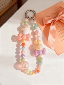 1 pieza Cordón para teléfono con cuentas de concha marina y estrella de mar, cadena de muñeca de verano fresca, colgante de bolso - Multicolor - Ver 9