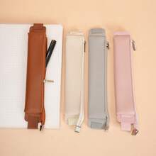 1个纯色笔袋/铅笔盒，PU单层弹性文具袋，适合返校、学习用品、铅笔盒、铅笔袋、背包。 - 單件 - 查看 14