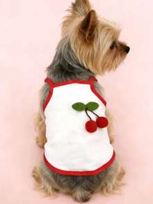 1 Set Pet Tulle Dress With Bow Tie, Cute Printed Pet Wedding Dress, Elastic Mesh Princess Dress For Dogs And Cats - Multicolor - View 3