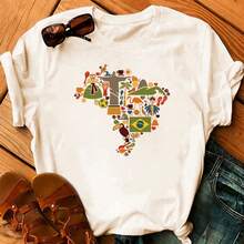 Women's T-Shirt Rio De Janeiro Baby Look Sizes P To GG Christ The Redeemer Shirt 100% Cotton - 白色 - 查看 1