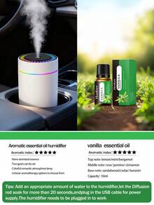 新款USB供电彩色迷你加湿器香薰机，车载空气清新剂，适用于女性美容、卧室、汽车、家居、宿舍，USB供电，无需电池，日常加湿，防止干燥 - 加濕器套裝 - 查看 15