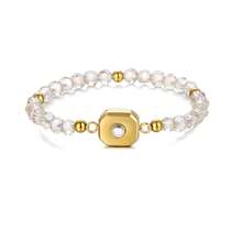 1 pieza Pulsera de proyección de foto cuadrada pequeña personalizada de acero inoxidable - Multicolor - Ver 6