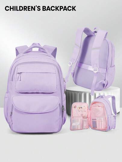 学校背包/手提书包/旅行笔记本电脑背包，适用于14-15.6英寸笔记本电脑，外观可爱，经久耐用，大容量多口袋，适合15.6英寸电脑，学生返校经典书包