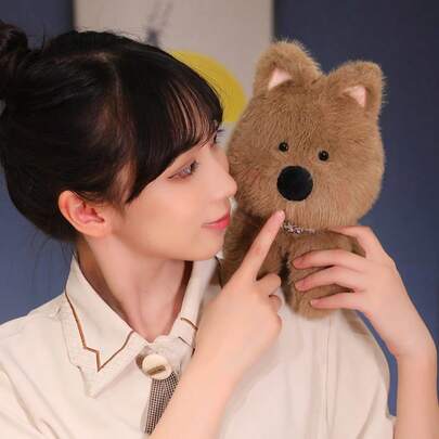 可爱的西高地白梗幼犬毛绒玩具，坐姿柔软填充狗狗玩偶，儿童安抚枕，新年礼物，派对礼品