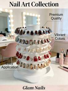 Multi-Tier 360° Rotating Nail Art Display Stand Multi-Layer Rotating Nail Art Display Rack - Professional Nail Color Sample Organizer It Is Perfect For Nail Artists And Fans To Organize And Showcase Their For Nail Stickers,Back To School - View 6