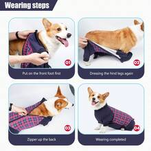 狗狗手术服，防掉毛长袖睡衣，腹部手术后伤口防护服，防止舔舐伤口，伊丽莎白圈和伊丽莎白圈替代品 - 彩色 - 查看 9