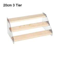 Acrylic Wood Display Stand Holder Glasses Makeup Perfume Organizer Shelf 2-4 Layer Action Figure Doll Toy Ladder Showcase Storage Racks - Multicolor - View 11