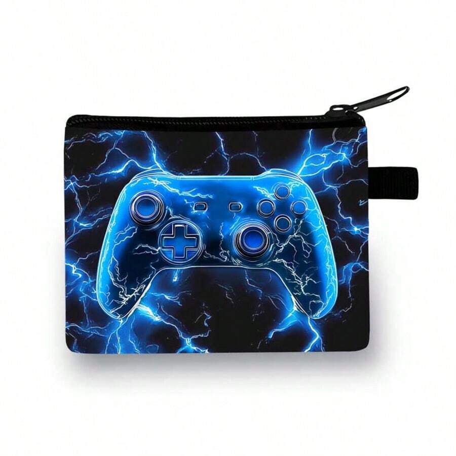 New Cute Cartoon Dinosaur/Football Wallet, Personalized Coin Purse For Men, Women, Children, Students - Game Black and Blue - View 1