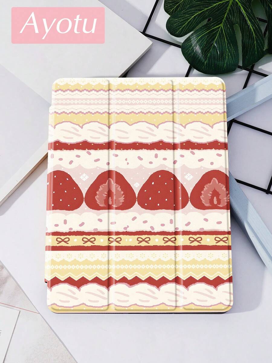Ốp máy tính bảng và ốp sách điện tử Kindle họa tiết bánh dâu tây, tương thích với iPad thế hệ thứ 10, 11 inch/Air thế hệ thứ 4/Air thế hệ thứ 7/9.7 inch, tương thích với Samsung Galaxy Tab A9 Plus, Kindle (thế hệ thứ 11 - phiên bản 2024) (6 inch), Kindle Paperwhite thế hệ thứ 12 2024. Đây là món quà Giáng sinh tuyệt vời với họa tiết đơn giản và thời trang.