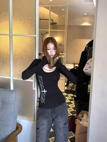 Women Tops - Black - View 7