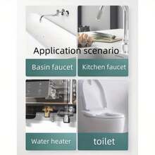 1个通用不锈钢角阀，G1/2螺纹，可调节水流，冷热水控制，适用于马桶、水龙头、热水器 - 水閥 - 查看 6