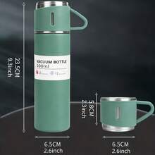 3pcs/1Set Stainless Steel Thermal Cup, With Gift Box Set, Double Layer Leakproof Insulated Water Bottle, Keeps Hot And Cold Drinks For Hours, Suitable For Cycling, Backpacking, Office Or Car, School, Party, Camping - 薄荷綠 - 查看 4