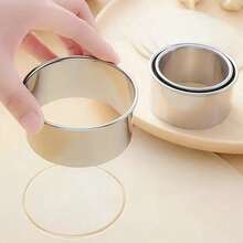 Stainless Steel Round Cookie Cutter, Suitable For Baking, Cookies, Cakes, Sandwiches - Multicolor - View 9
