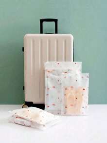 10个装多功能透明收纳袋，适用于DIY手工、包装、保持衣物清洁，带拉链，塑料袋可用于收纳T恤、衬衫、文件、衣物，可重复使用磨砂密封袋，孕妇医院/旅行收纳袋，节省空间的鞋子和化妆品旅行袋 - 彩色 - 查看 5