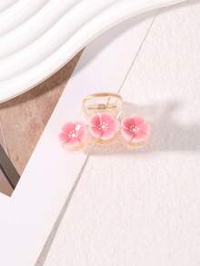 1pc Spring/Summer Acrylic Flower Hair Claw Clip, Fresh & Sweet - Multicolor - View 5