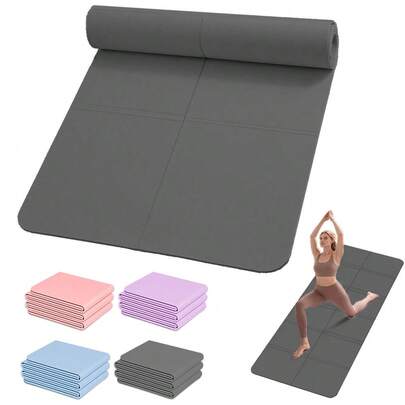 1片装可折叠瑜伽垫，加厚防水，舒适透气，尺寸183*61*0.5厘米，推荐初学者使用。柔软缓冲，双面可用，适合健身、锻炼、健身房地面垫，母亲节、生日、圣诞节礼物佳选，也适用于体操、运动、普拉提、居家锻炼。其他可选配件：运动袜、健身袜、瑜伽袜、普拉提袜。