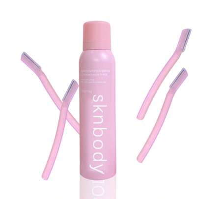 SKN BODY (Spray Plus Razor)Face Hair Identifier Spray, Hair Identifier Spray For Face Shaving, Hair Identifier Spray For Face Shaving Skin Body Sunscreen Tanning Stuff
