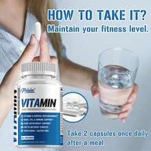 PSLALAE High Performance Multivitamin - Improves Bone Strength, Energy Levels, Supports Muscle Health And Immune Function, Enhances Memory - 120pcs - Three bottle-Best choice - View 7