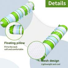 1pc Inflatable Pool Bed, Pool Floating Chair, Pool Party Seat Floating Bed, Suitable For Adults Summer Sunbathing, Beach, Swimming Pool Party - Multicolor - View 10