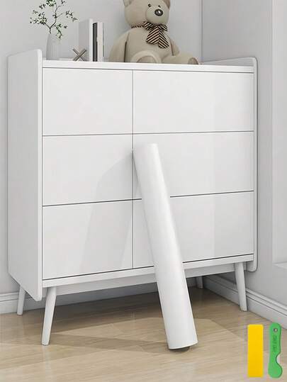 1 Roll Glossy Contact Paper, Stain-Resistant, Scratch-Resistant, Heat-Resistant, Waterproof Sticker, Removable Wallpaper, Suitable For Wall, Cabinet, Countertop, Table, Chair, Room, Cabinet Decoration Protection Film