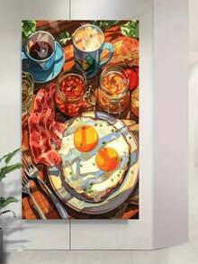 Kit Lukisan Berlian 5D untuk Dewasa - Desain Makanan Thanksgiving, Seni Mosaik Berlian Imitasi Bulat, Dekorasi Dinding Tanpa Bingkai, Hadiah Cocok untuk Ruang Tamu & Kamar Tidur, Ukuran 11,8 x 15,8 Inci - berlian bulat - View 2
