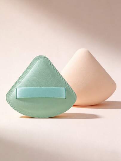 MAANGE 2/4/9pcs Soft To Touch Reusable Powder Puff Triangle Dry And Wet Dual-Use Makeup Sponge Cosmetic Applicator For Powder Liquid Facial Makeup Tools Beauty Blend Accessories For Women For Daily Use