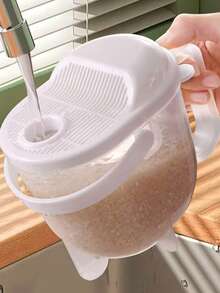 1 máy rửa gạo tự động - Dễ dàng làm sạch gạo, rổ lọc gạo lưới mịn, nấu ăn lành mạnh - Dụng cụ nhà bếp - Một kích thước phù hợp với tất cả - Xem 4