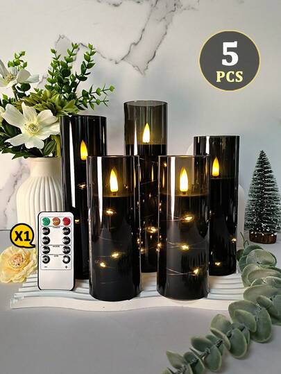 Bộ 2/3/5 đèn dây trang trí có điều khiển từ xa, chức năng hẹn giờ/điều khiển từ xa, chạy bằng pin, đèn nhấp nháy tích hợp, nến không lửa, thích hợp để trang trí bàn, nhà cửa, Halloween, Giáng sinh, Ngày lễ tình nhân, Sinh nhật, Quà tặng, Cầu hôn, Đám cưới, Tiệc tùng, tạo không khí lễ hội khác nhau.