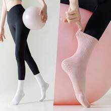 4 Pairs Women's Non-Slip Yoga Socks, Suitable For Pilates, Pure Ballet, Ballet Dance, Exercise - Multicolor - View 3