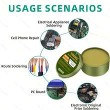 2瓶高纯度多用途焊膏套装 - 松香焊剂焊丝易焊膏，100克+35克，共135克，焊接快速，焊缝牢固稳定，无酸焊剂，易于焊接，适用于不锈钢、镀锌板、铜、镍、铁、电极板 - A - 查看 4