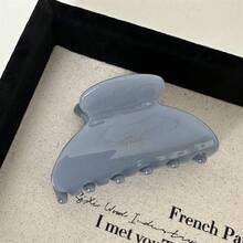 Korean Small Acetate Claw Clip, Sweet And Elegant Hair Clip, High-End Half-Up Hairstyle Small Claw Clip For Women, Shark Clip For The Back Of The Head - 藍卡色 - 查看 6