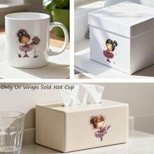 3pcs Ballet Girl UV DTF Stickers, Sticker Art And Handicrafts, Special Stickers And Decorations Suitable For Surfaces Like Bicycles, Waterproof And Scratch-Resistant, Suitable For Glass Cups, Mugs, Gift Boxes, Phone Cases, Bookmarks, Notebooks, Bicycle Helmets, Frames, Rims, Etc., Can Be Used For Study Room Decoration, Home Decoration, Holiday Decoration, Bicycle Decoration, Atmosphere Decoration, Adding A Unique Style To Life - Multicolor - View 5