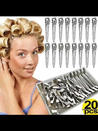 5.5cm 1/5/10/20/40/50/60/100pcs/Set Fluffy Hair Root Clips, Professional Metal Hair Clips, Hair Accessories, Hairstyling Tools For Salon