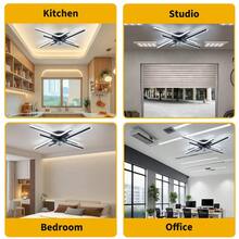 Ventilador de techo acrílico estilo rama moderno, 7 aspas de policarbonato resistentes, motor silencioso de 15 W de bajo consumo, fácil instalación, iluminación para el hogar. - Estrella - Ver 3