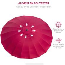 Parasol d'extérieur, support et base - A - Voir 6