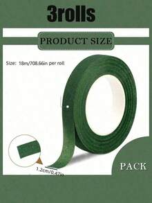 1/3/5 Rollos de Cinta Floral Verde, Material de Envoltura de Tallo para Ramos de Boda DIY, Material de Embalaje para Ramos de Florería, Día de la Madre, Día del Padre, Material de Embalaje de Ramos y Decoración de Arreglos Florales, Cinta Adhesiva Floral Decorativa, Suministros para Boda y Baby Shower, Cinta Floral, Cinta Adhesiva Específica para Flores Frescas, Cinta Adhesiva Específica para Floristas, Embalaje de Tallo de Ramo, Ramo de Boda, Regalo de Cumpleaños, Graduación, Ceremonia - Multicolor - Ver 9
