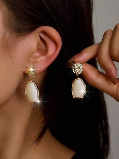 1 Pair Bohemian Luxurious Resin High-End Classic Versatile Earrings