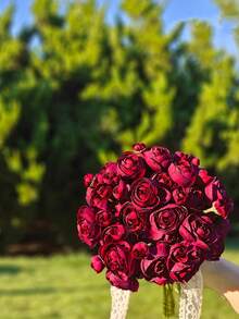 6支仿真毛茛花，假玫瑰，丝绸迷你毛茛，散装仿真花，适用于婚礼花束、餐桌摆饰、新娘送礼会、情人节、母亲节装饰 - 多色 - 查看 6