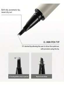 Pudaier 防水眉笔 - 液体眉笔，快速勾勒眉形，打造超细自然妆效，防水防汗，涂抹顺滑均匀，适合初学者，持久妆效 - 07 - 查看 3