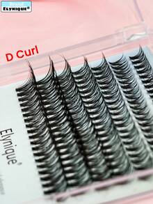 30p+60p 假睫毛套装 DIY 睫毛簇 单根嫁接睫毛，含睫毛粘合剂和密封剂、卸除剂、镊子，适用于假睫毛，浓密型睫毛簇，柔软睫毛带，纤细自然，大托盘装（30p+60p-0.07-D，8-16mm） - 黑色 - 查看 7