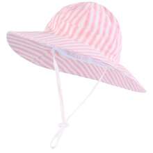 Baby Sun Hat Toddler Sun Protection Bucket Hats For Boys Girls Infant Wide Brim Beach Hat Baby Bucket Hat - Sun Hat With Wide and Narrow Stripes - View 12