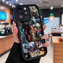 characters brown green action. This stylish phone case is compatible with Samsung, Apple, VIVO, OPPO, , Transsion, ,  and Honor. Made of TPU silicone, it offers shock and drop protection and a superior feel. It's an ideal gift for family, friends, and loved ones, and a perfect choice for valentines day and Year's gift. - Negro - Ver 3