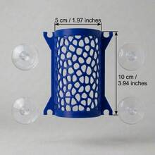 Betta Fish Tunnel Hideout With Suction Cups, Floating Mesh Resting Cave For Aquarium Glass, Stress-Reducing Shelter - B - View 11