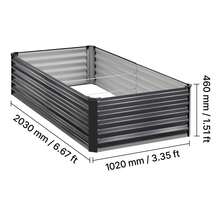 2 Pack Galvanized Raised Garden Beds, 6.67 X 3.35 X 1.51 Ft, Rectangular Metal Planter Boxes Kit Outdoor, Elevated Planting Box With Gloves, Alu-Zinc, For Growing Flowers Vegetables, Dark Gray - Bộ 2 món màu xám đậm, kích thước 80*40*19 inch. - Xem 10