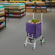 YUNRUX Portable Shopping Carts - Purple - View 7