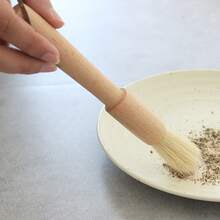 1pc Barbecue Brush, Oil Brush, Beechwood Bristle Brush, Round Pastry Brush, Wooden Handle Bread & Cake Baking Brush - Multicolor - View 8